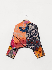 The Kaira Cropped Suzani Quilted Kantha Jacket