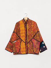 The Ladhiya Quilted Patchwork Kantha Jacket