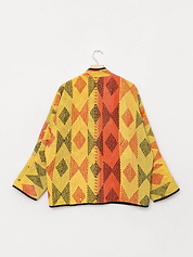 The Ladhiya Quilted Patchwork Kantha Jacket