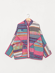 The Ladhiya Quilted Patchwork Kantha Jacket