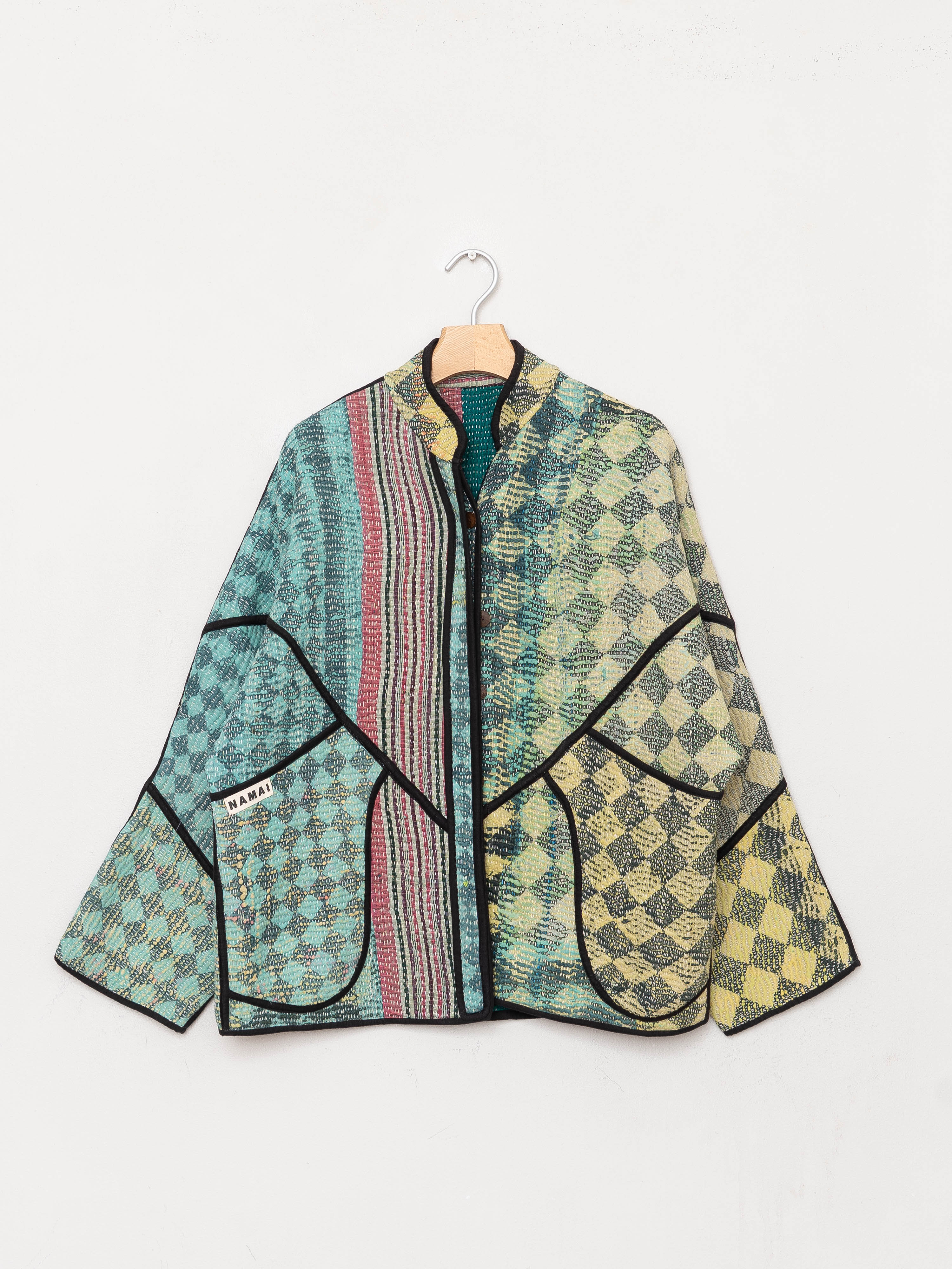 The Ladhiya Quilted Patchwork Kantha Jacket