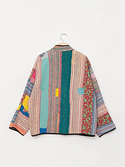 The Ladhiya Quilted Patchwork Kantha Jacket