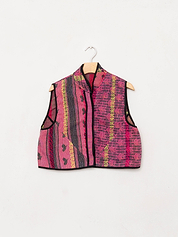 The Kaira Quilted Patchwork Kantha Vest
