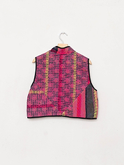 The Kaira Quilted Patchwork Kantha Vest