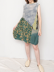 The Anan Short Dress  - Extra Small / Small - Upcycled Silk