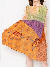 The Anan Short Dress  - Extra Small / Small - Upcycled Silk