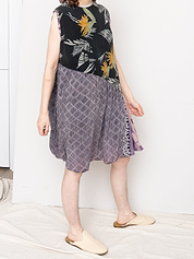 The Anan Short Dress  - Extra Small / Small - Upcycled Silk