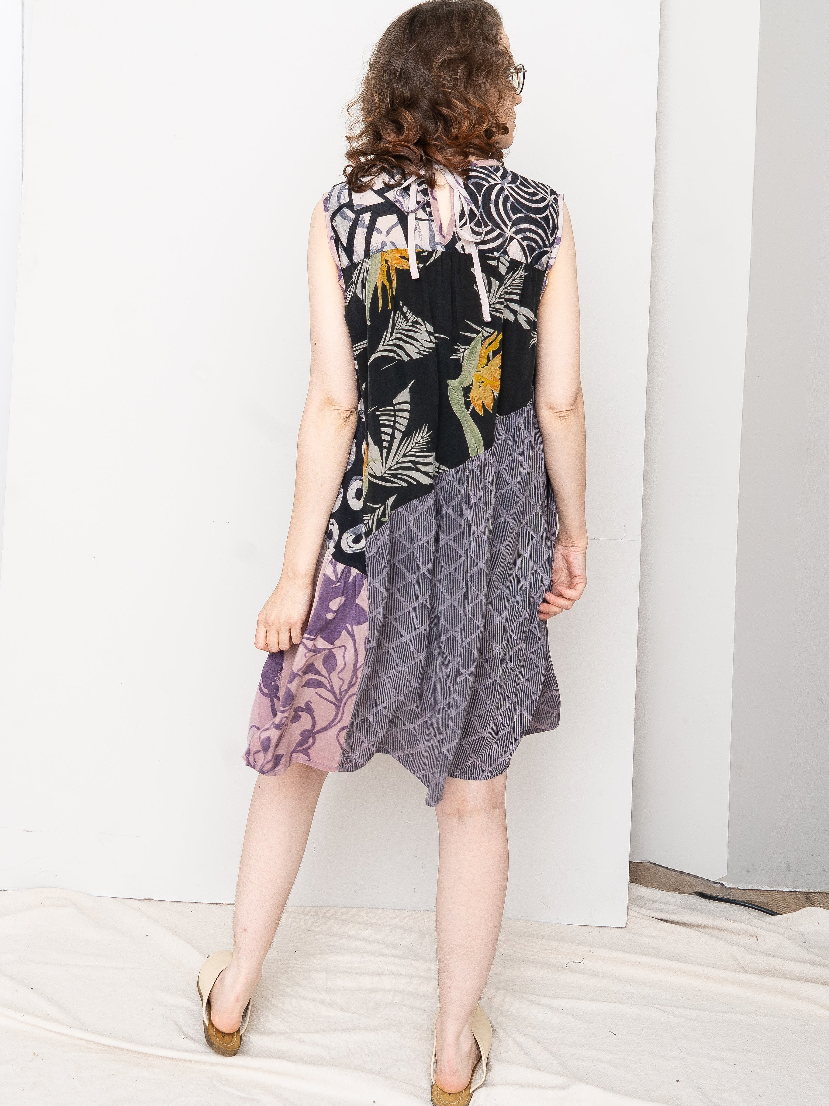 The Anan Short Dress  - Extra Small / Small - Upcycled Silk