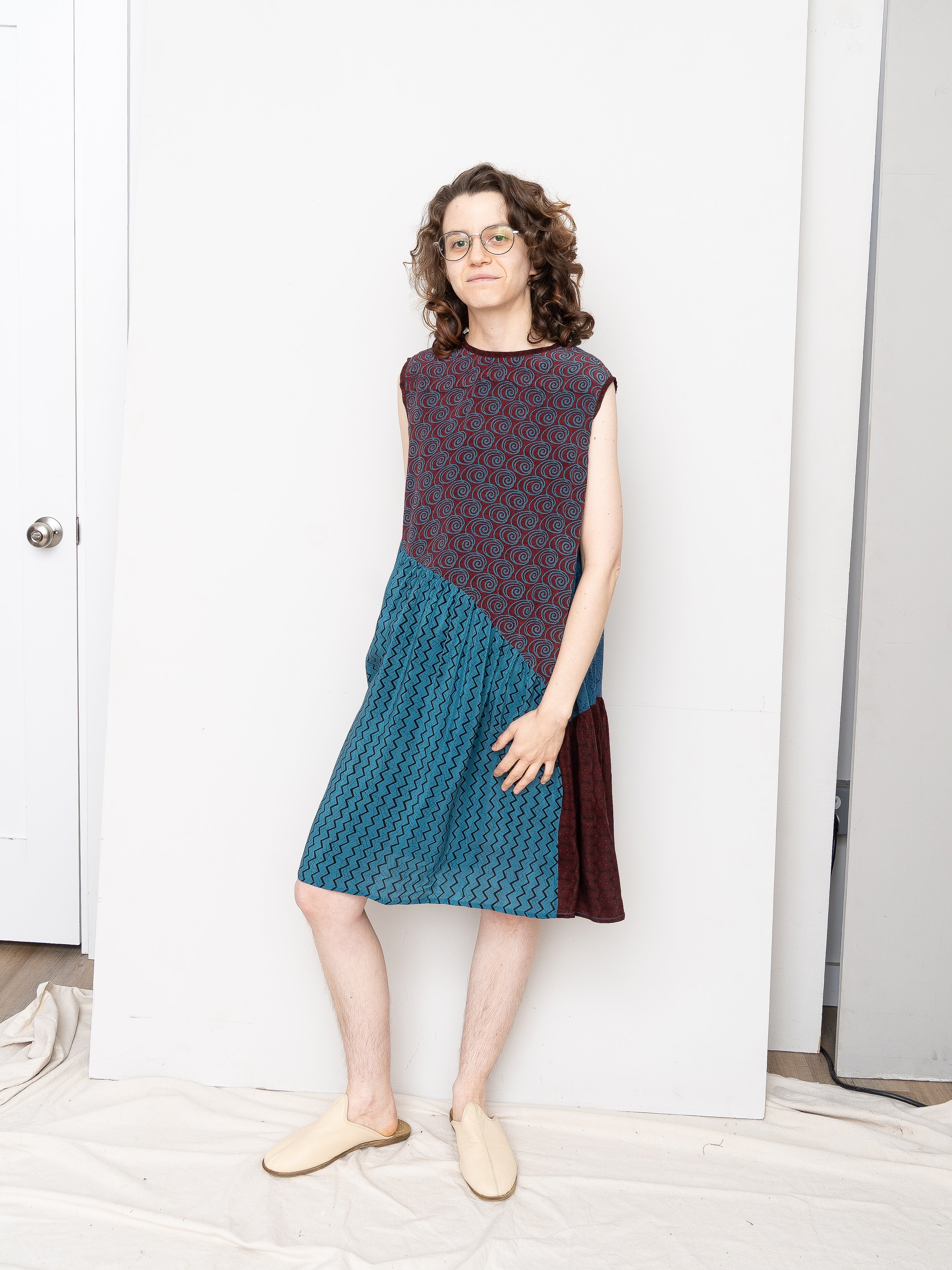 The Anan Short Dress  - Extra Small / Small - Upcycled Silk