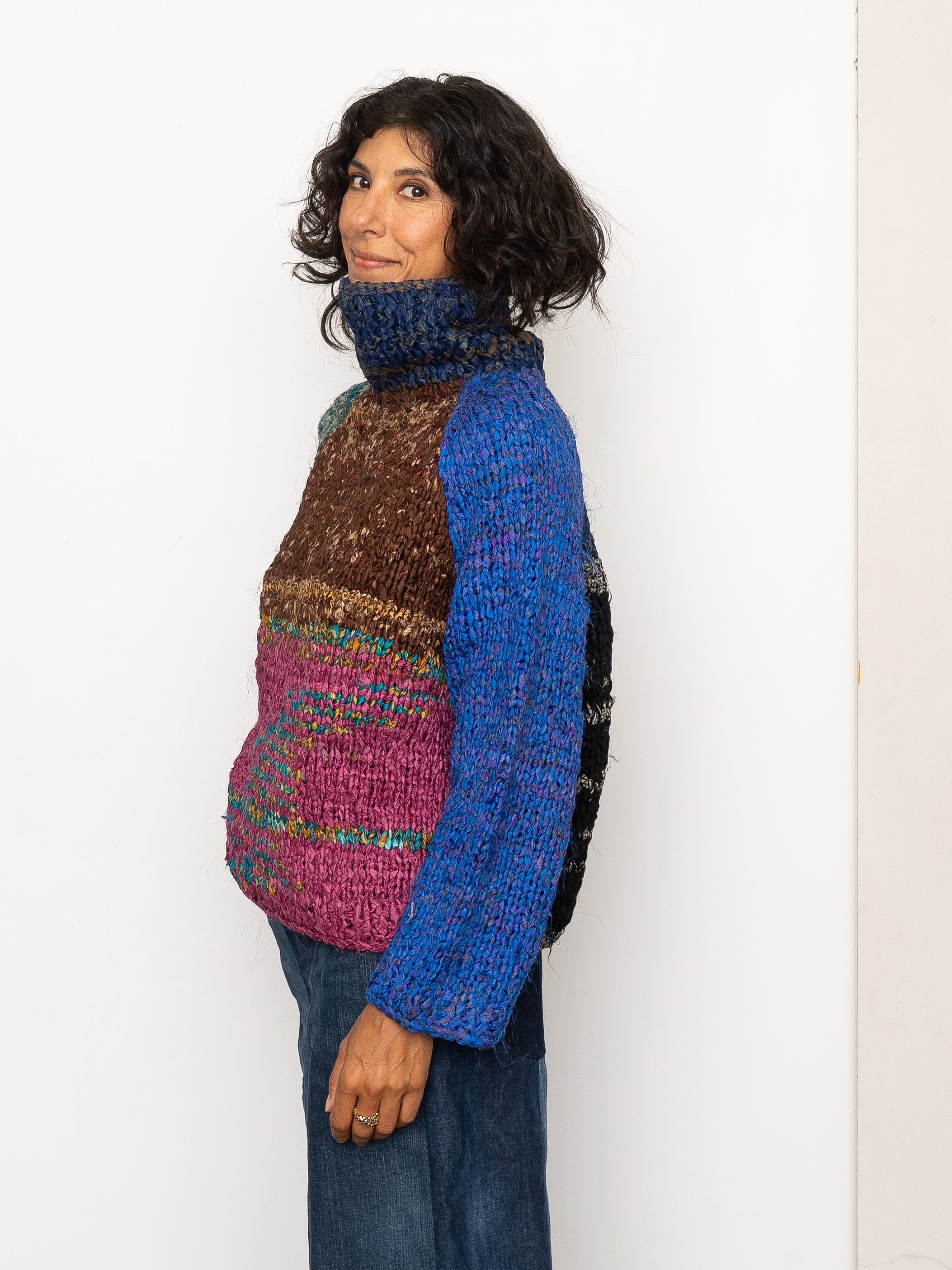 The Vishnu Knitted Silk Roll-Neck Sweater