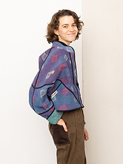 The Kaira Cropped Quilted Patchwork Kantha Jacket