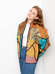 The Ladhiya Quilted Patchwork Kantha Jacket