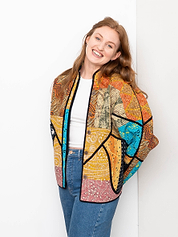 The Ladhiya Quilted Patchwork Kantha Jacket