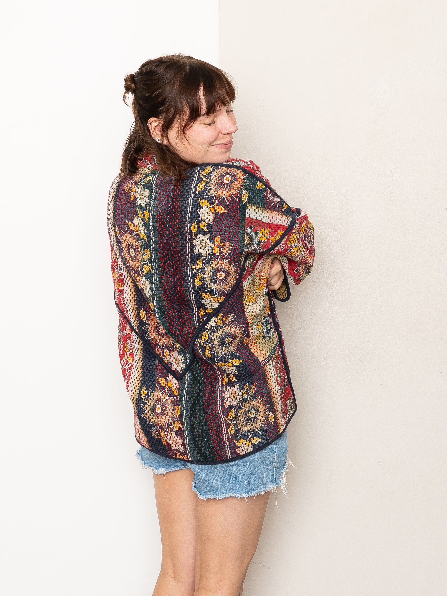 The Ladhiya Quilted Patchwork Kantha Jacket