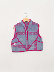 The Kaira Quilted Patchwork Kantha Vest