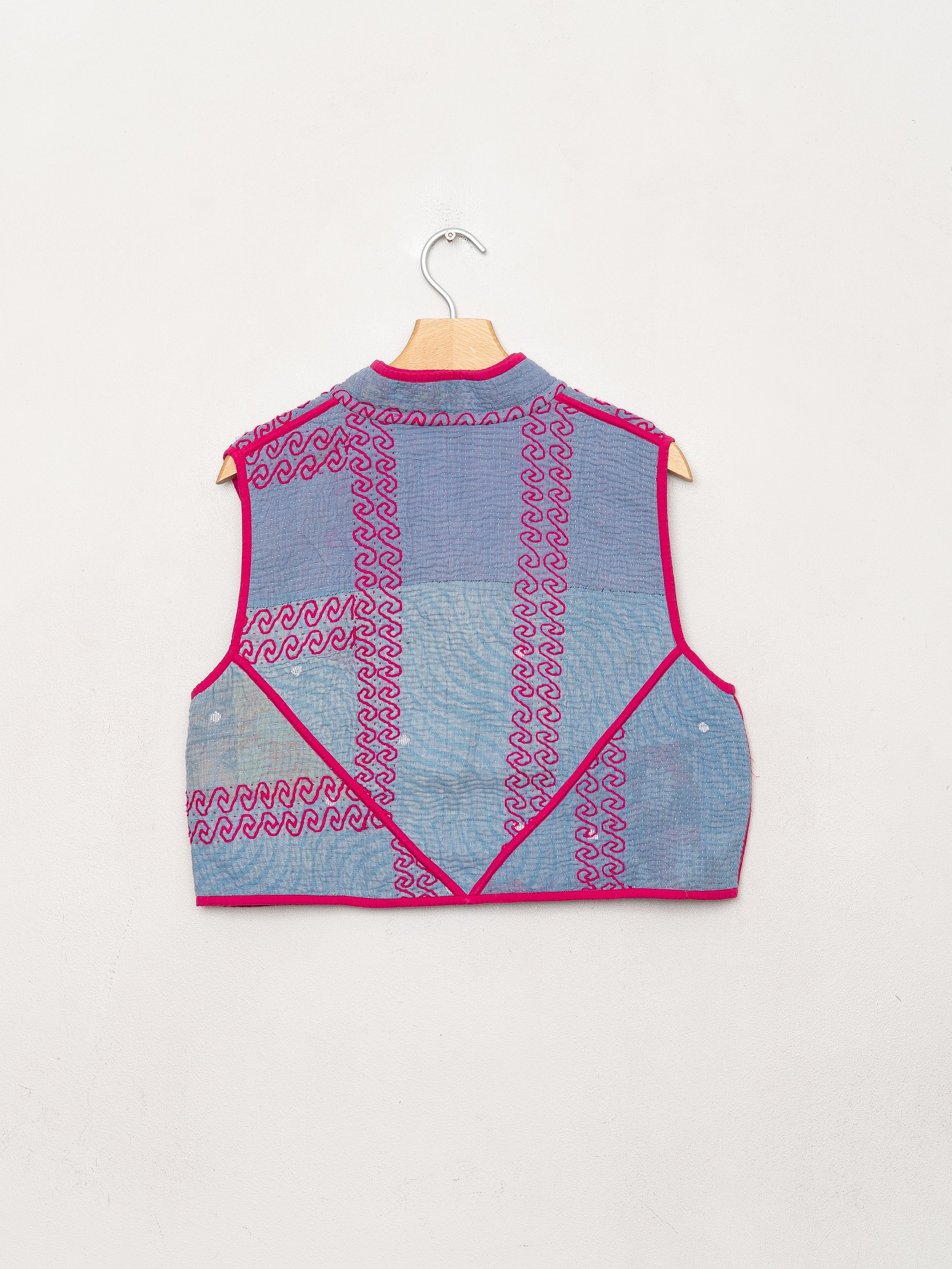 The Kaira Quilted Patchwork Kantha Vest