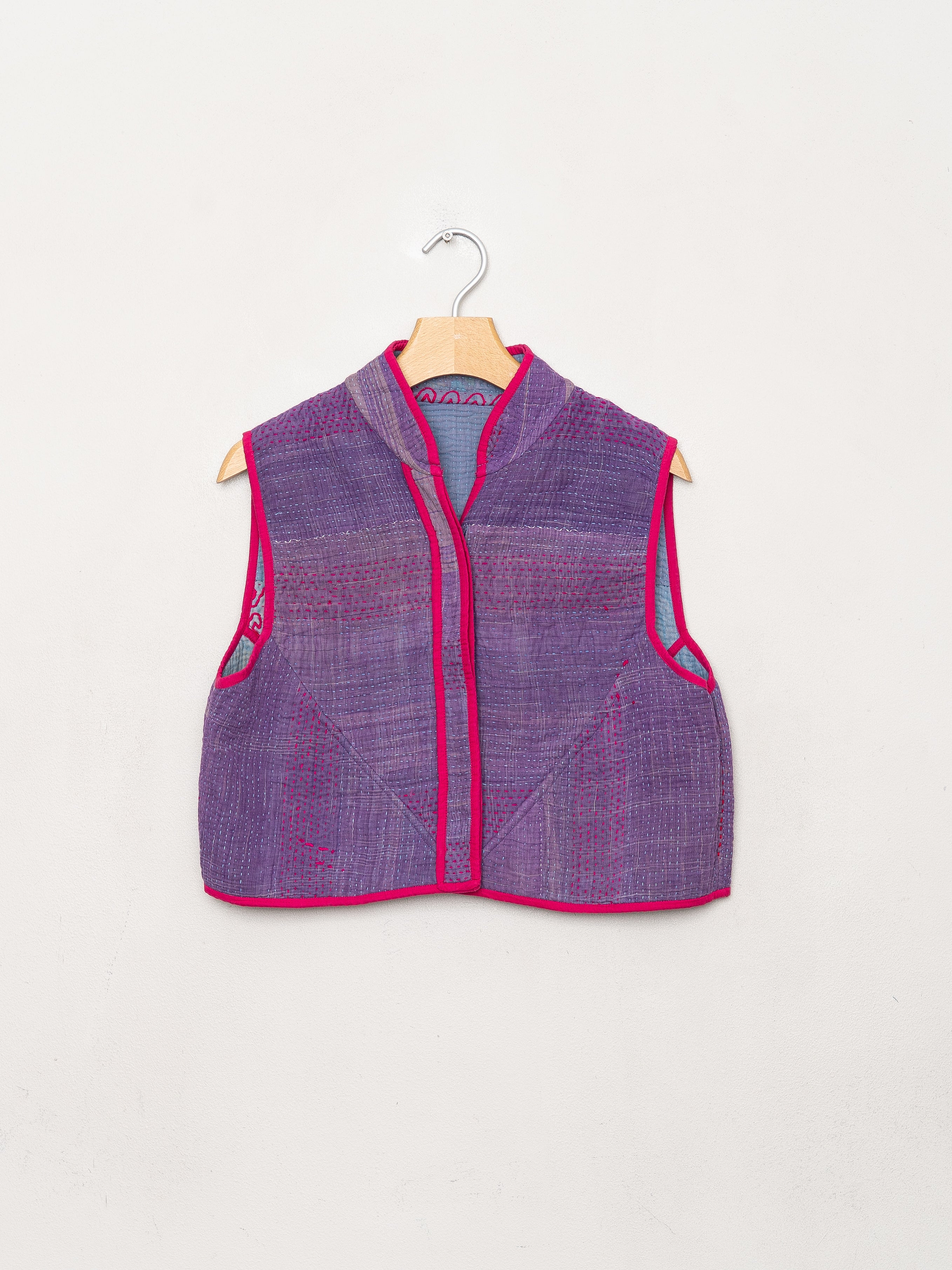 The Kaira Quilted Patchwork Kantha Vest