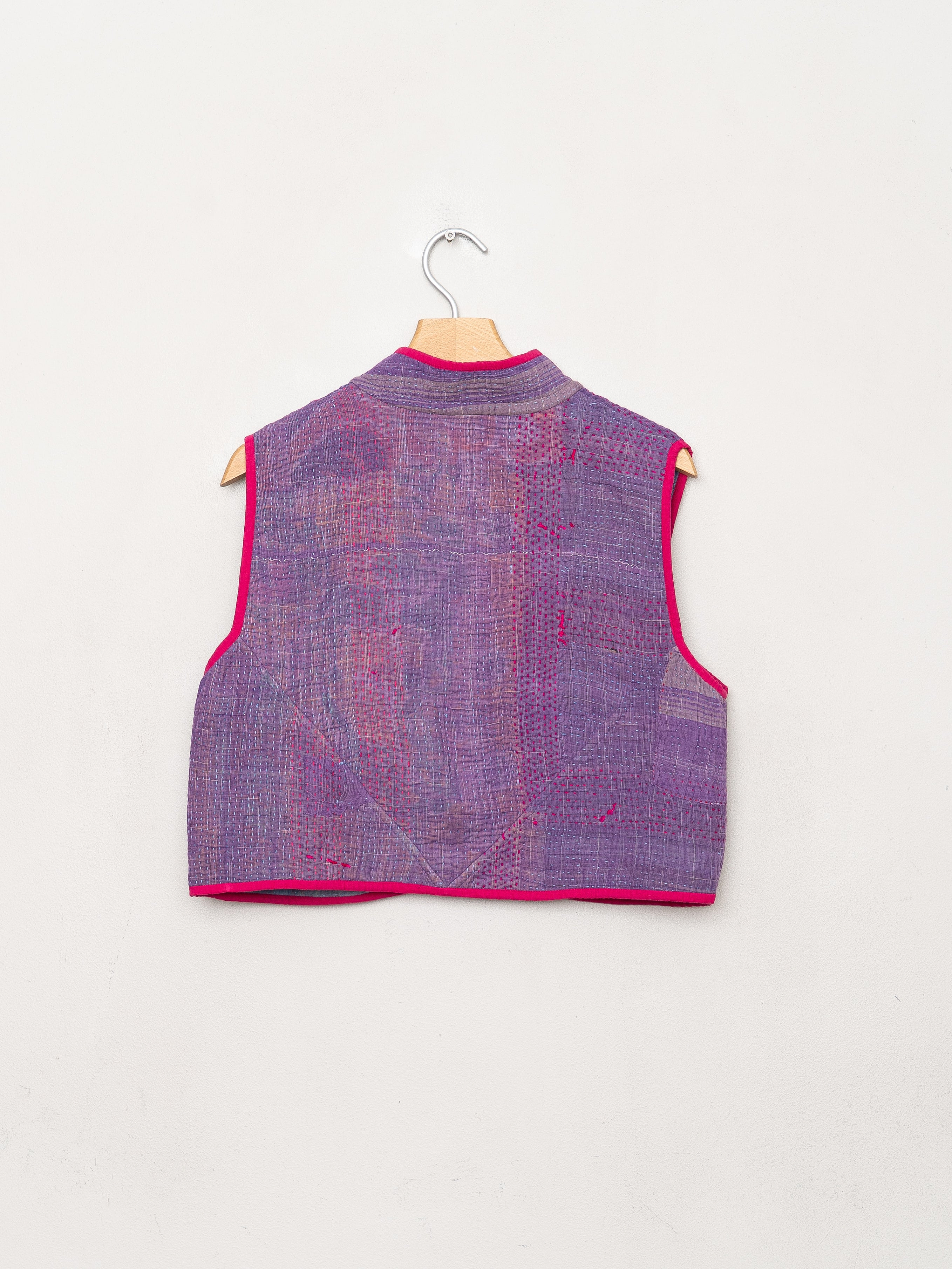 The Kaira Quilted Patchwork Kantha Vest