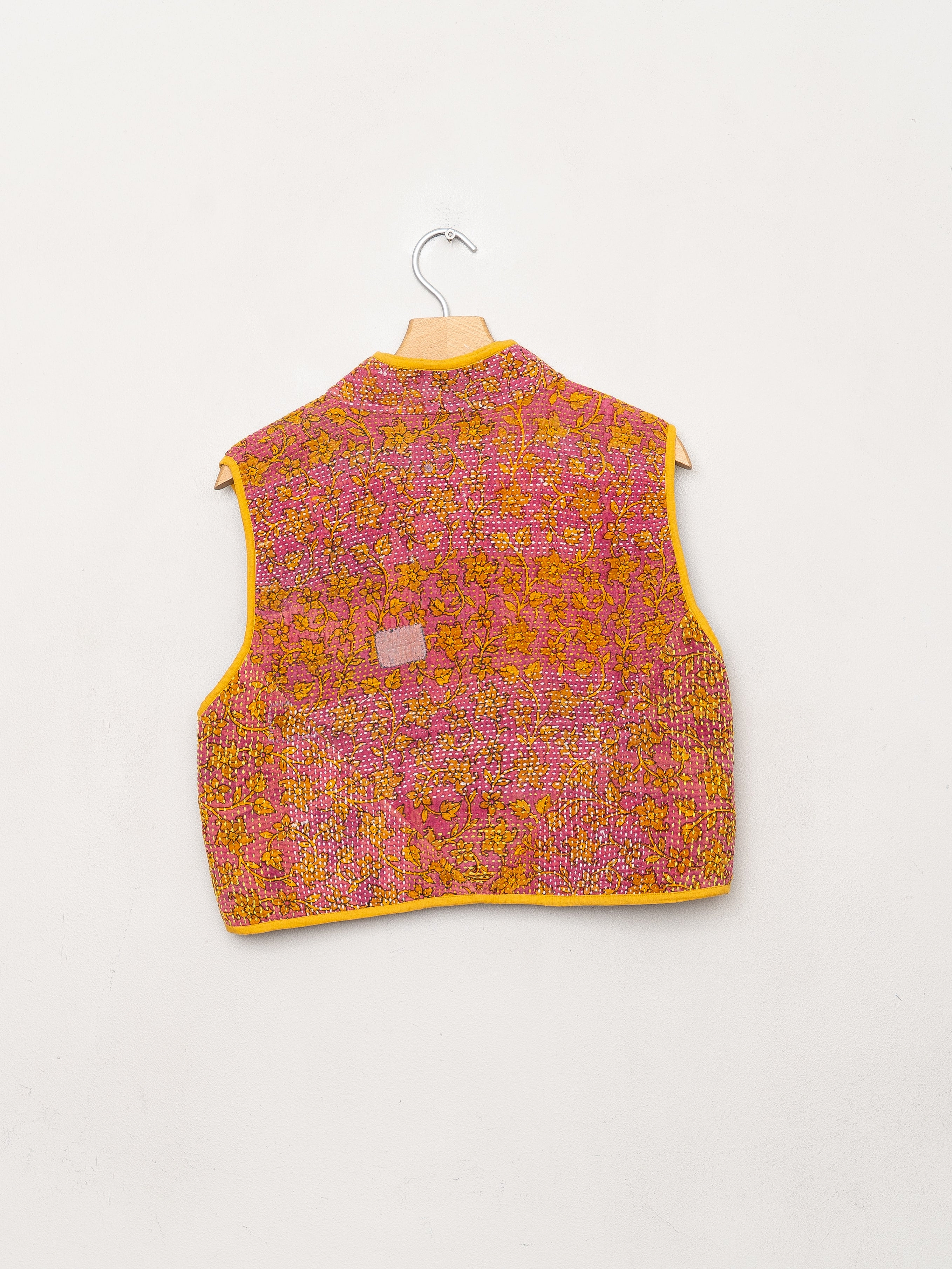 The Kaira Quilted Patchwork Kantha Vest
