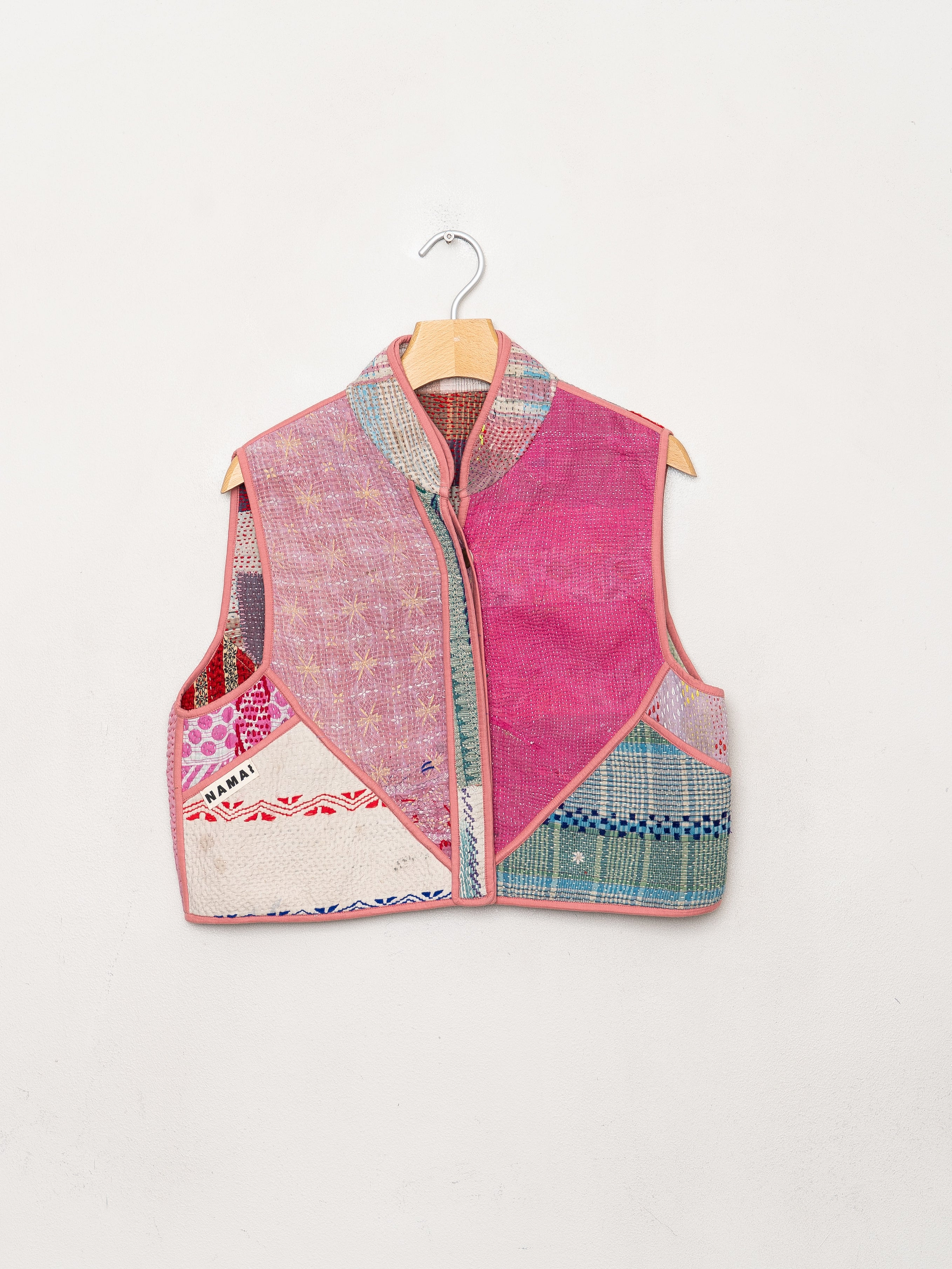 The Kaira Quilted Patchwork Kantha Vest