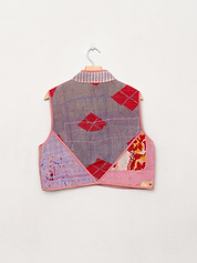 The Kaira Quilted Patchwork Kantha Vest