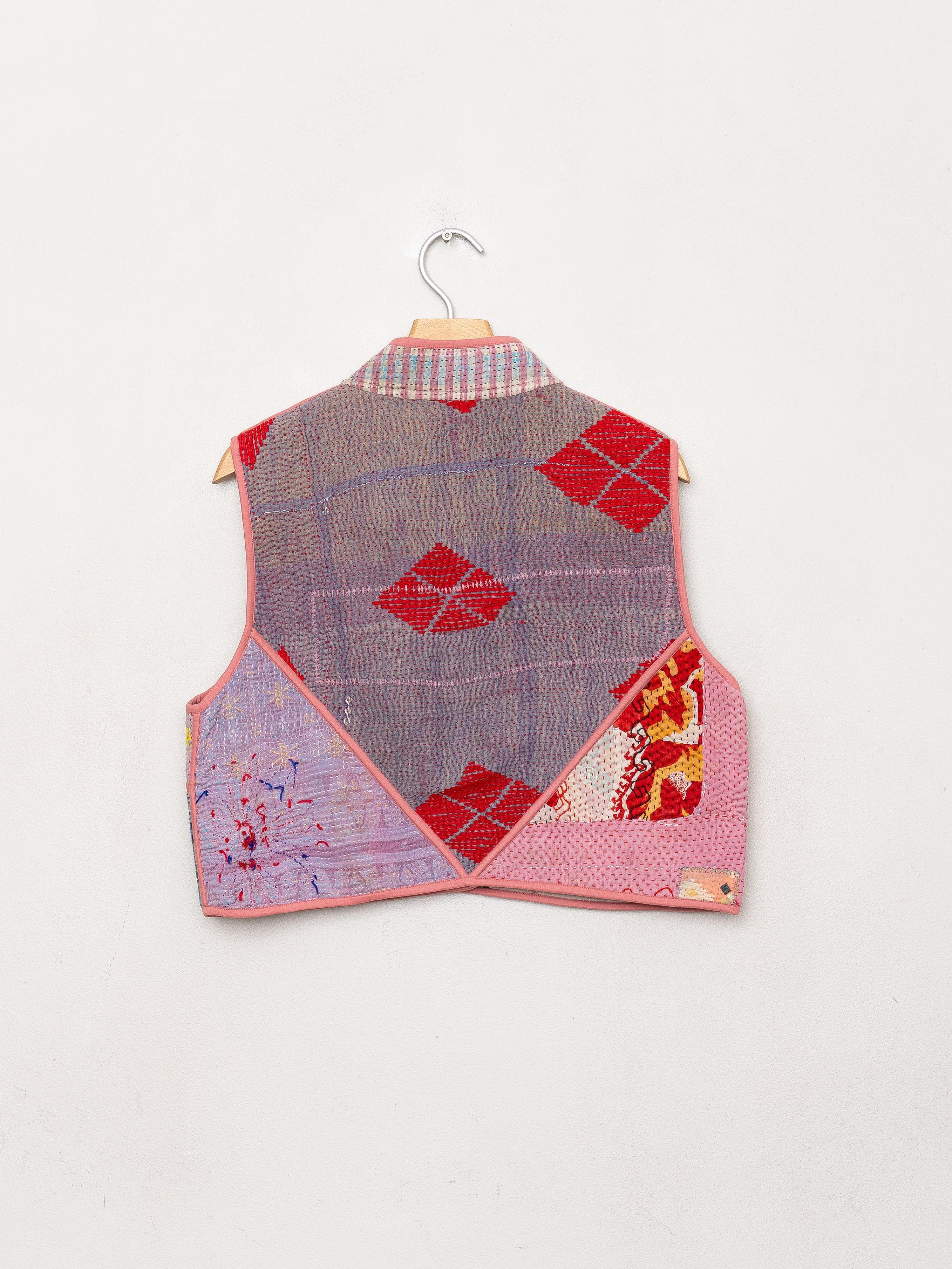 The Kaira Quilted Patchwork Kantha Vest