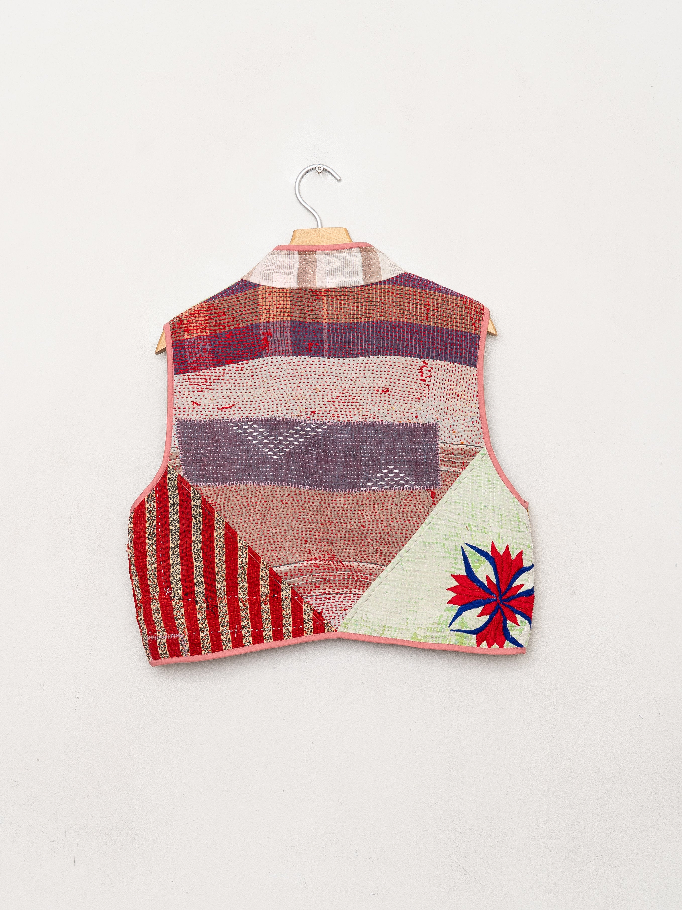 The Kaira Quilted Patchwork Kantha Vest