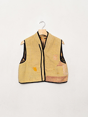 The Kaira Quilted Patchwork Kantha Vest