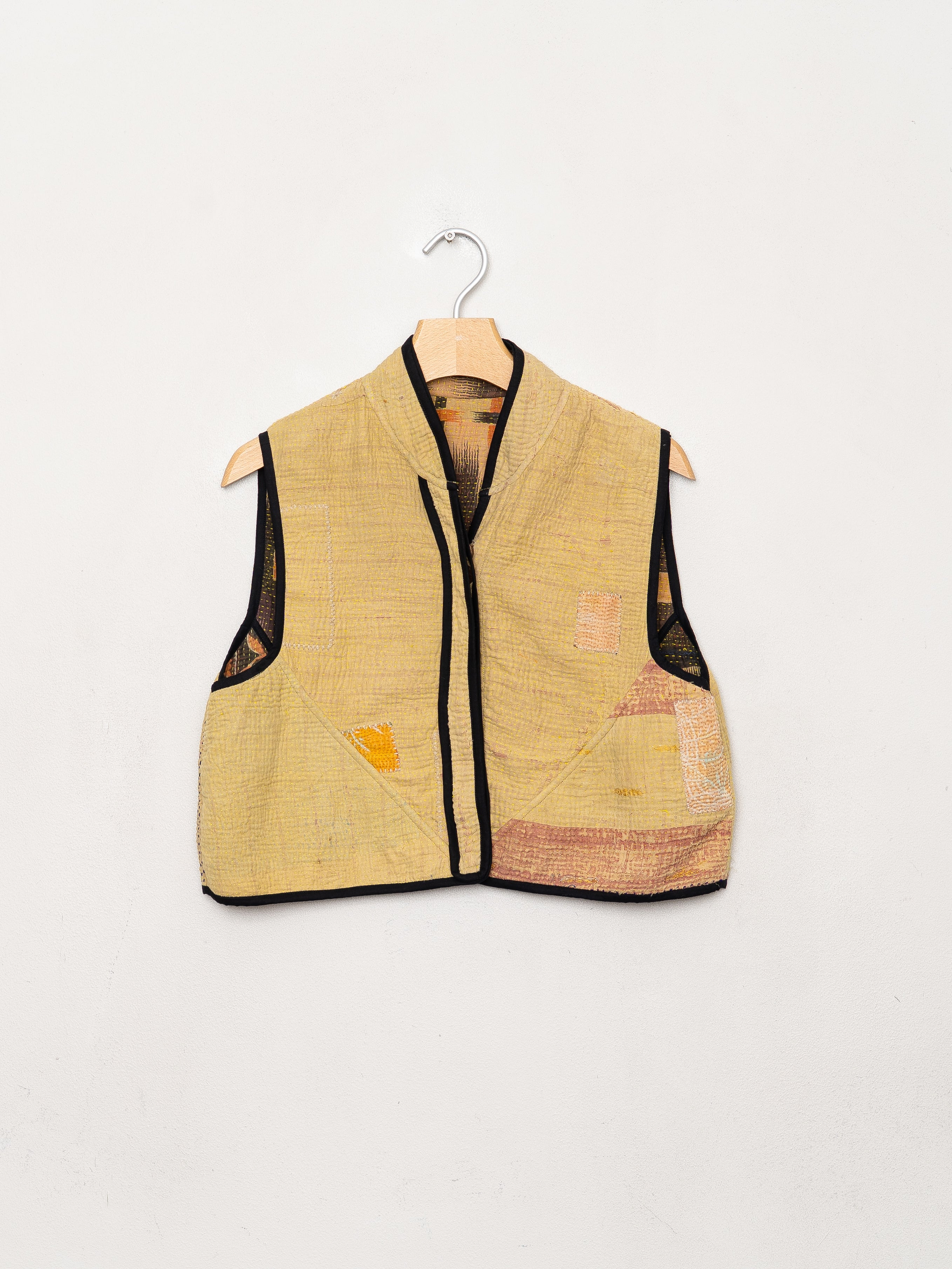 The Kaira Quilted Patchwork Kantha Vest