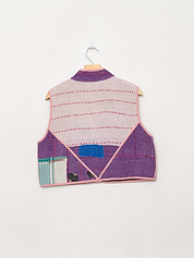 The Kaira Quilted Patchwork Kantha Vest