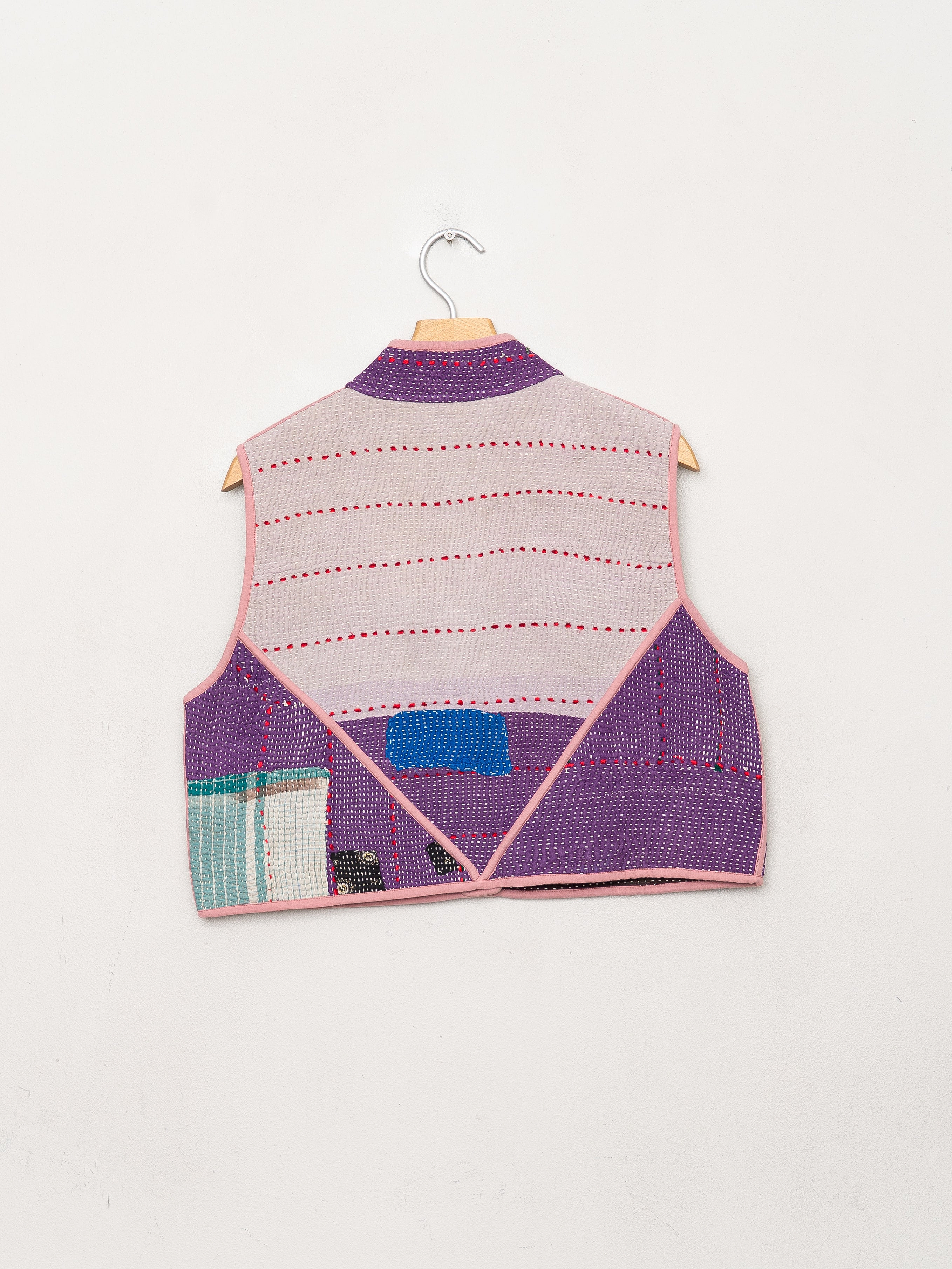 The Kaira Quilted Patchwork Kantha Vest