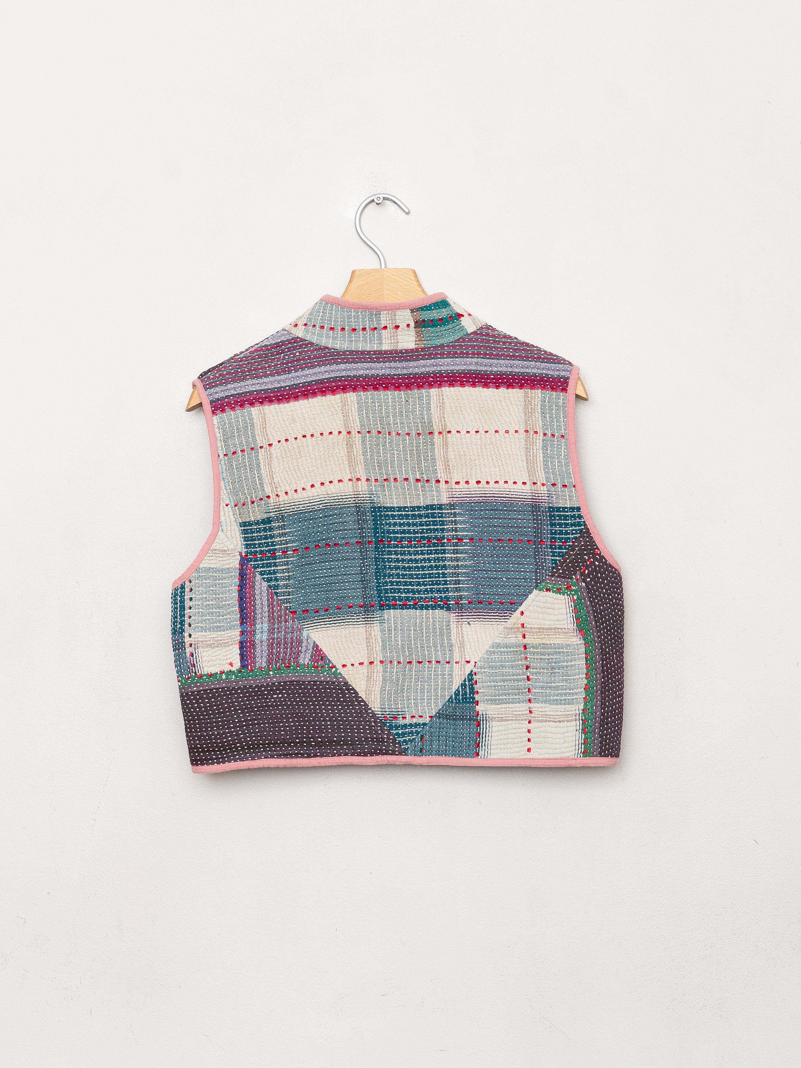 The Kaira Quilted Patchwork Kantha Vest