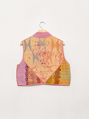 The Kaira Quilted Patchwork Kantha Vest