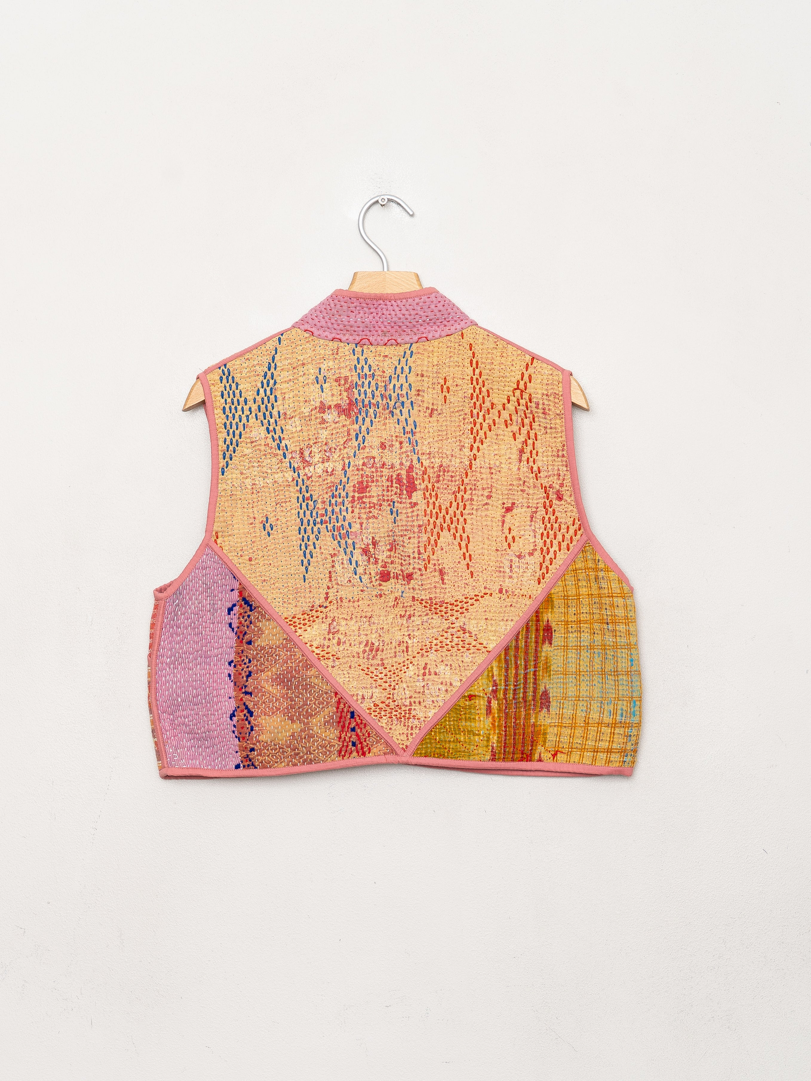 The Kaira Quilted Patchwork Kantha Vest