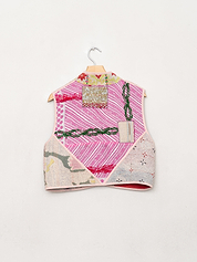 The Kaira Quilted Patchwork Kantha Vest