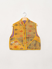 The Kaira Quilted Patchwork Kantha Vest