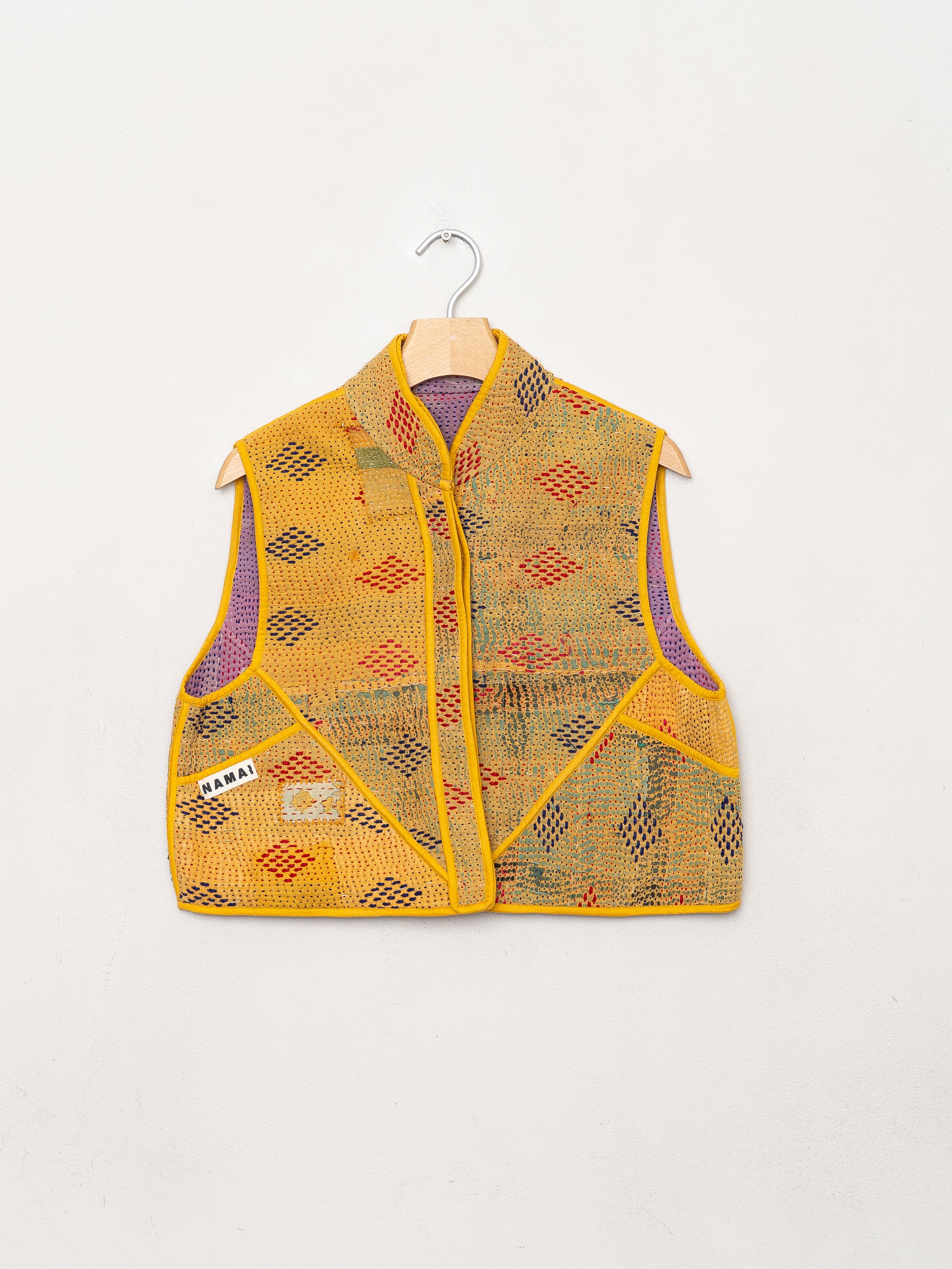 The Kaira Quilted Patchwork Kantha Vest
