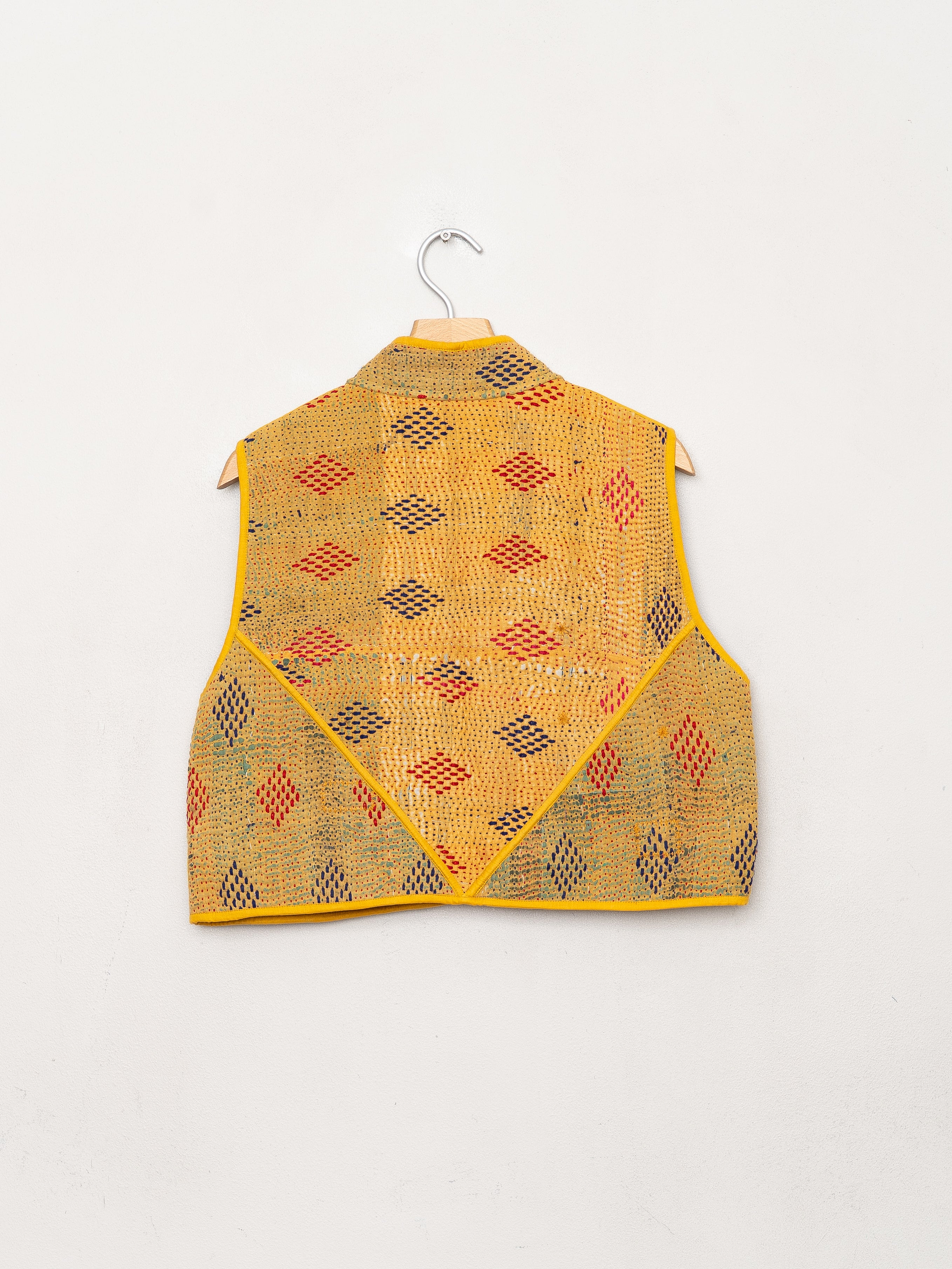 The Kaira Quilted Patchwork Kantha Vest