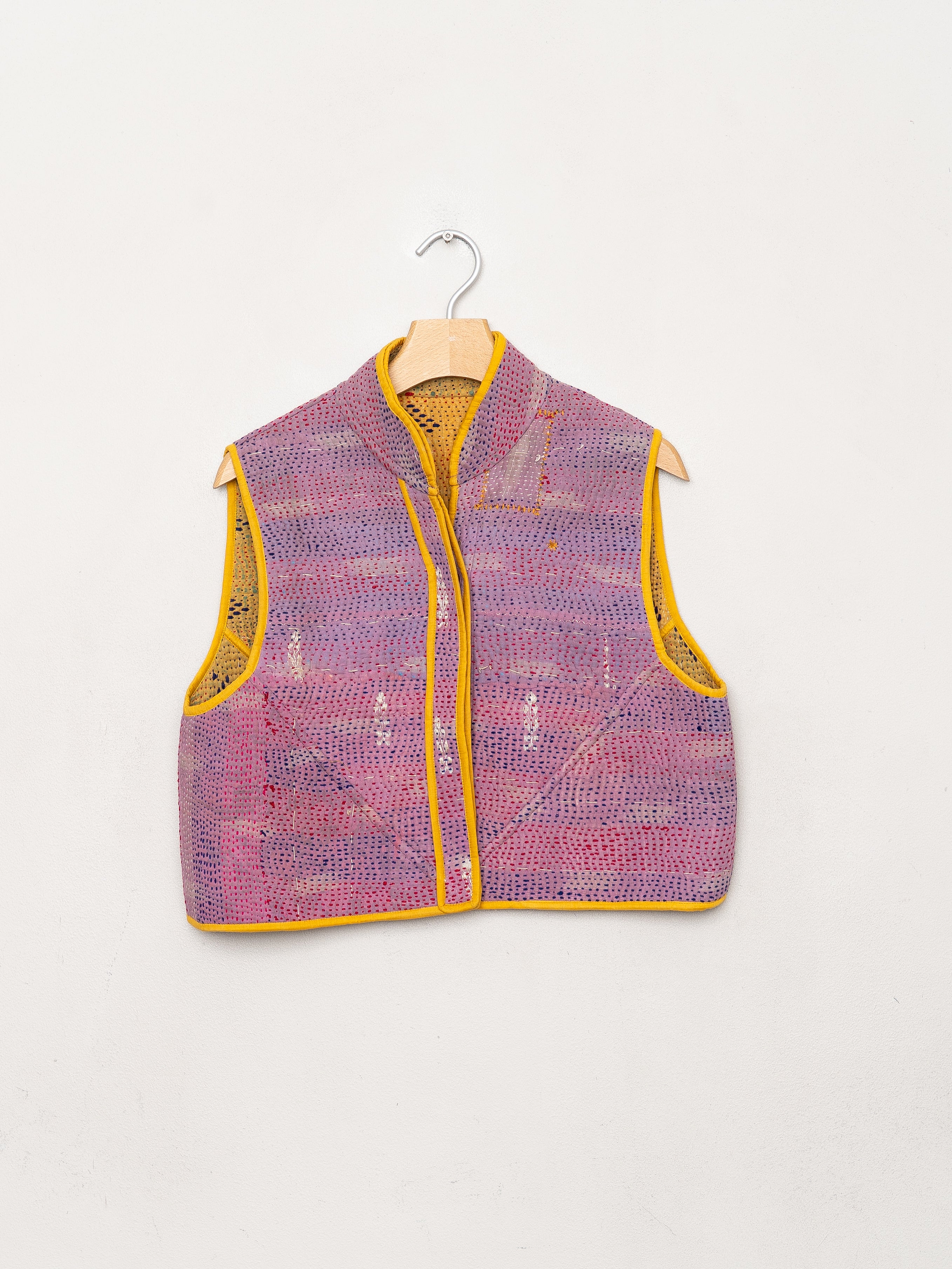 The Kaira Quilted Patchwork Kantha Vest