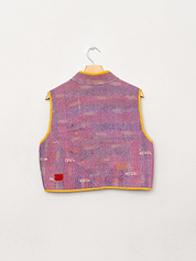 The Kaira Quilted Patchwork Kantha Vest