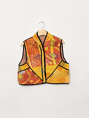 The Kaira Quilted Patchwork Kantha Vest