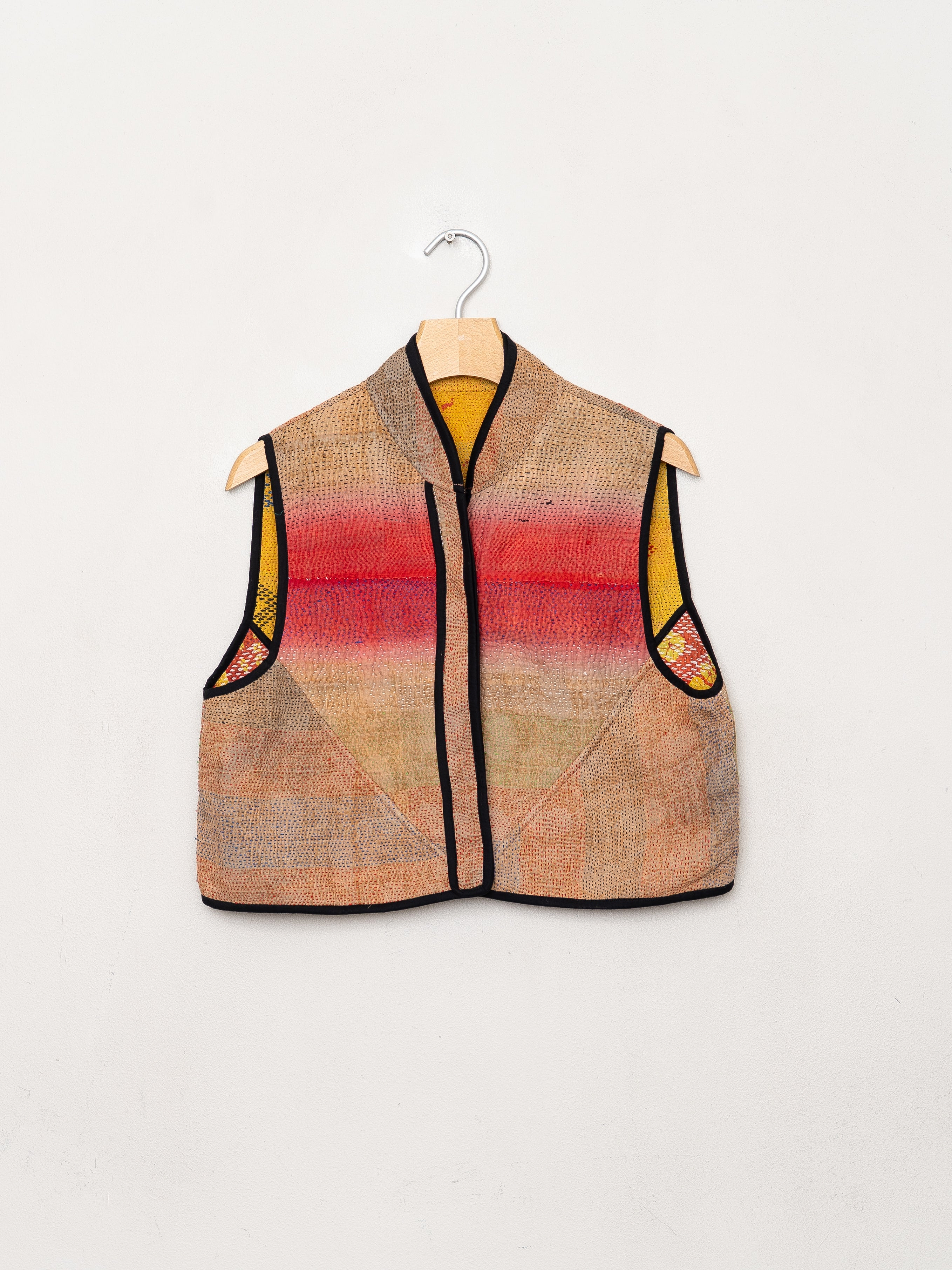 The Kaira Quilted Patchwork Kantha Vest