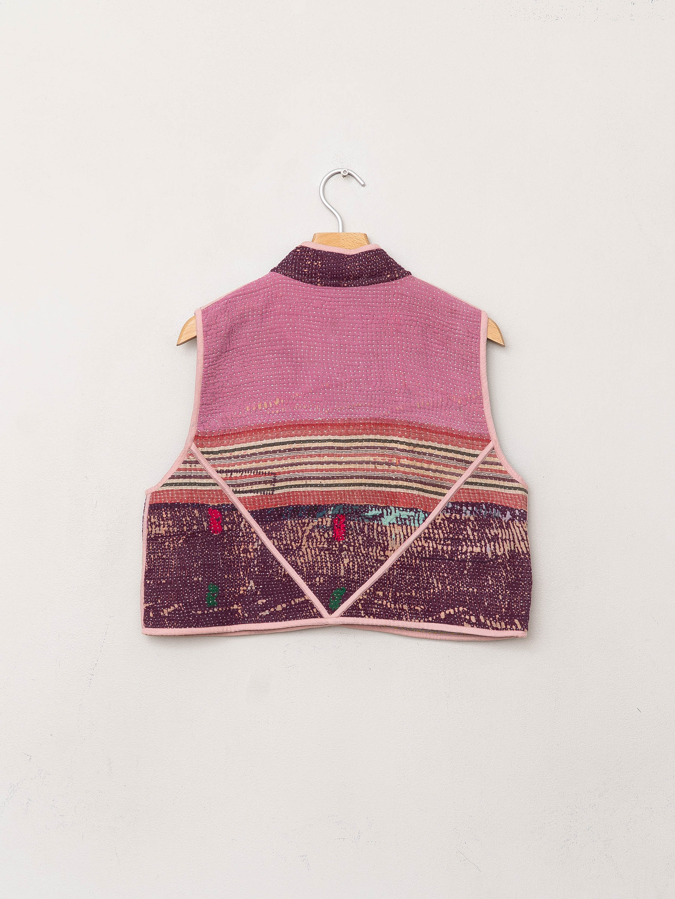 The Kaira Quilted Patchwork Kantha Vest