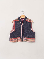 The Kaira Quilted Patchwork Kantha Vest