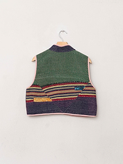 The Kaira Quilted Patchwork Kantha Vest