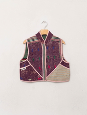 The Kaira Quilted Patchwork Kantha Vest