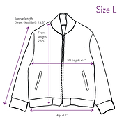 The Veda Denim Bomber Jacket - Large