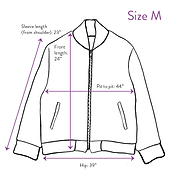 The Veda Denim Bomber Jacket - Medium
