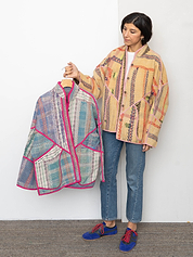 The Ladhiya Quilted Patchwork Kantha Jacket