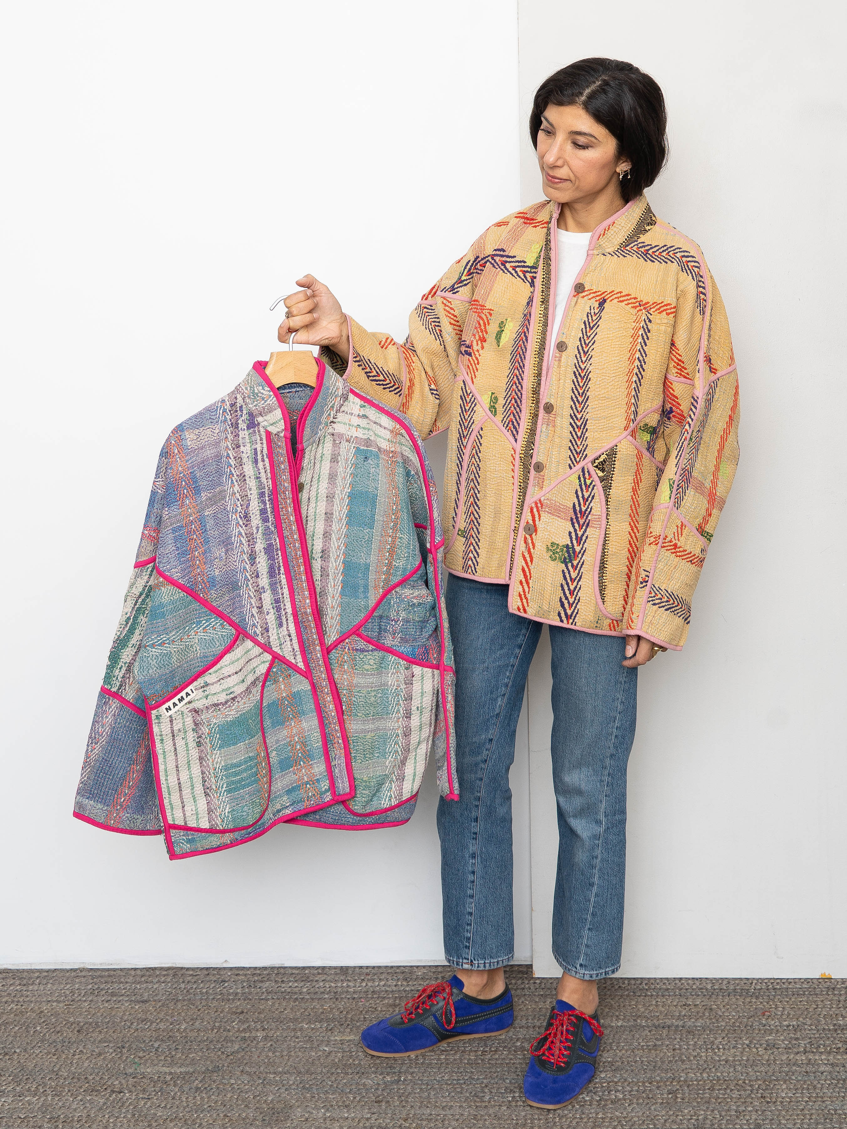 The Ladhiya Quilted Patchwork Kantha Jacket